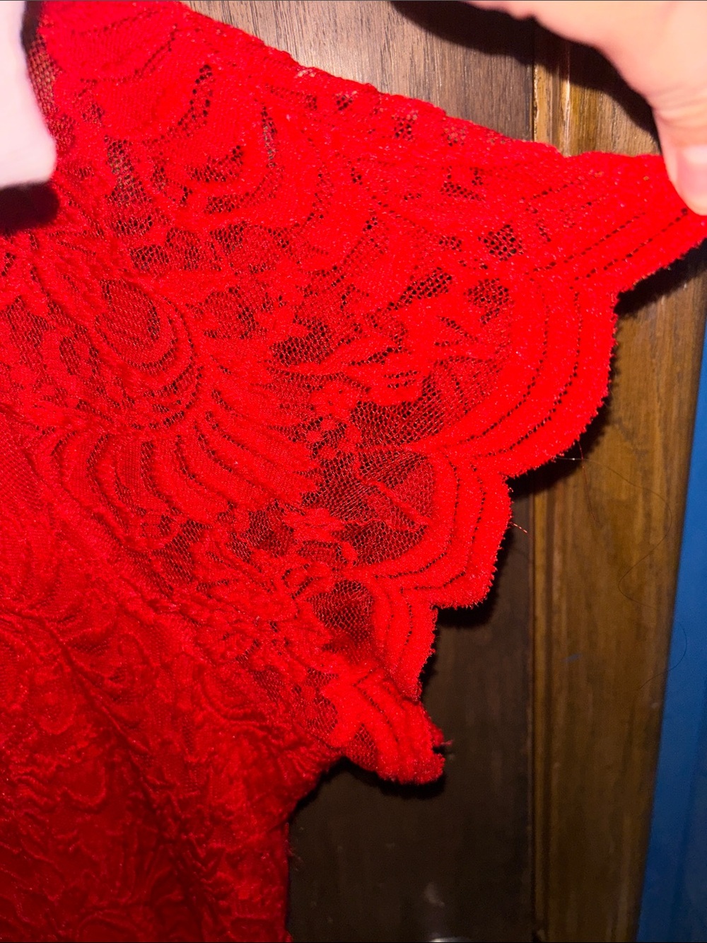 torrid Red Lace Midi Dress with Short Sleeves - Picture 4 of 13